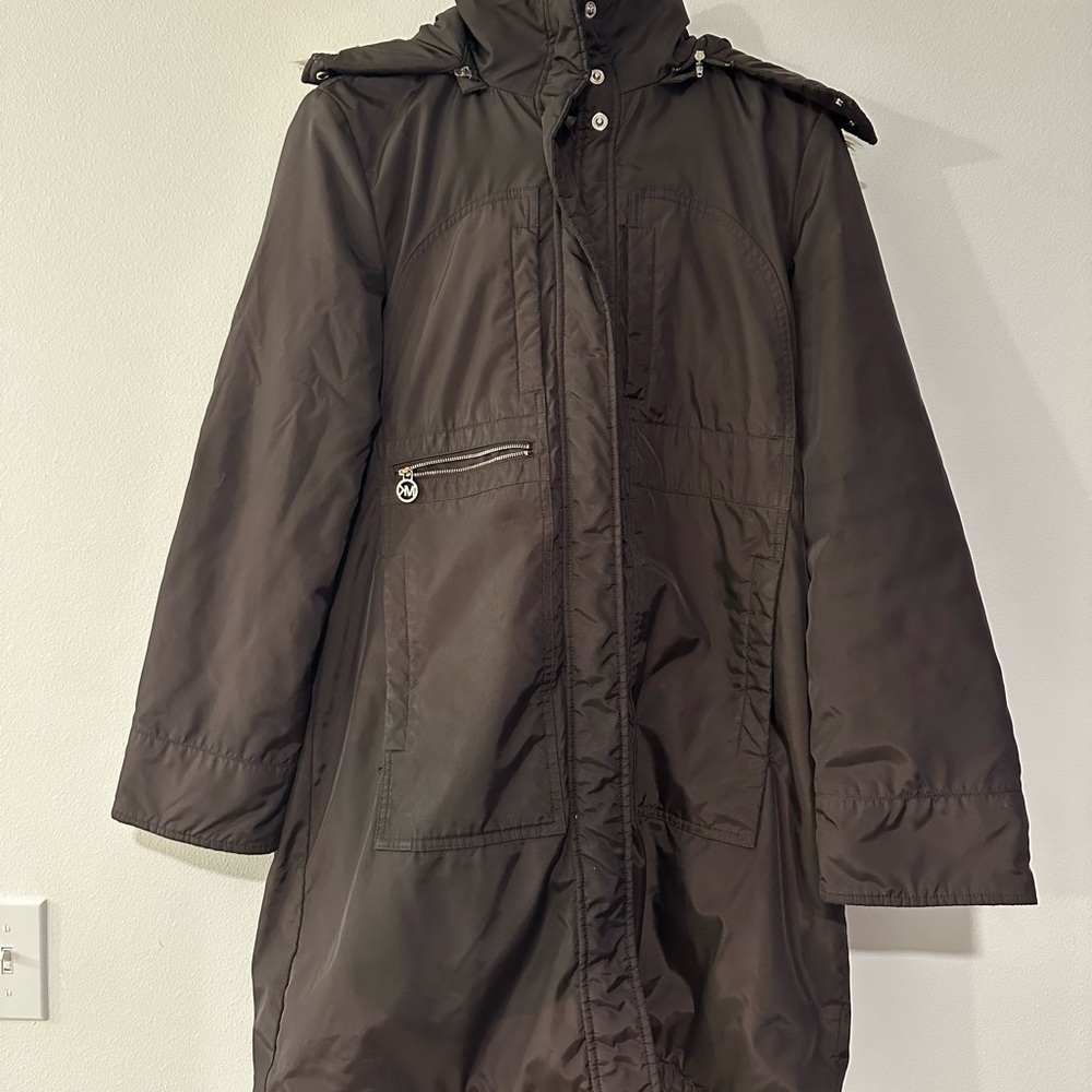 Dark Brown Hooded Coat